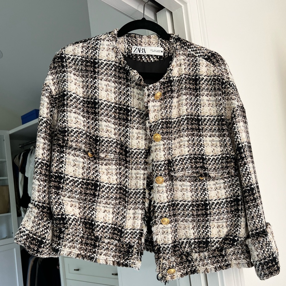 Zara - slouchy tweed jacket